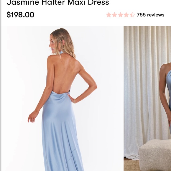 Show Me Your MuMu Sky Blue Cross-Halter Maxi Dress - Picture 2 of 5